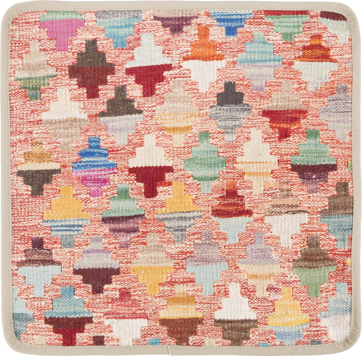 Afghanska mattan Kilim Afghan Kuddfodral 40x40 40x40, Persisk matta Knuten för hand
