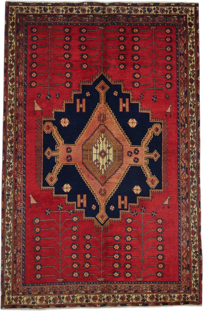 Persisk tæppe Afshar 239x159 239x159, Persisk tæppe Knyttet i hånden