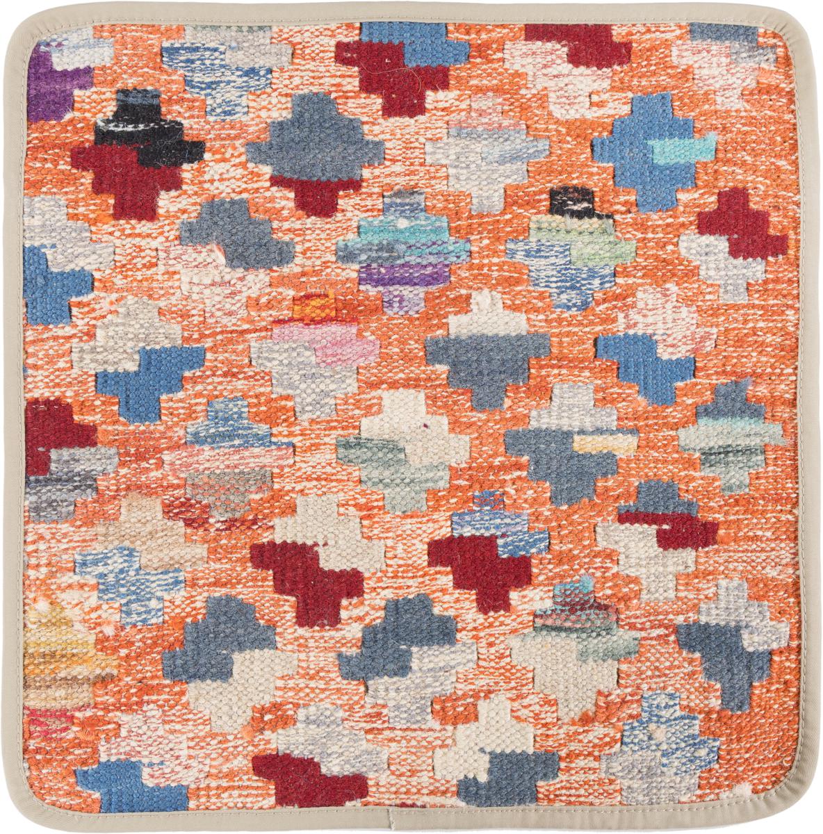 Afghan rug Kilim Afghan Cushion Cover 40x40 40x40, Persian Rug Knotted by hand