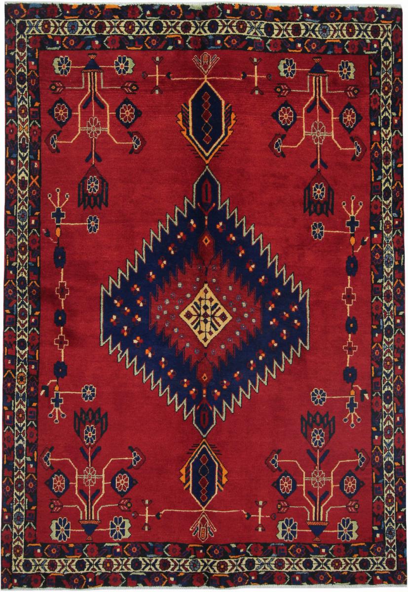 Persisk tæppe Afshar 209x146 209x146, Persisk tæppe Knyttet i hånden