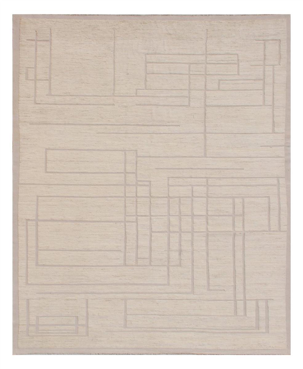 Alfombra afgana Berber Contemporary 384x300 384x300, Alfombra persa Anudado a mano