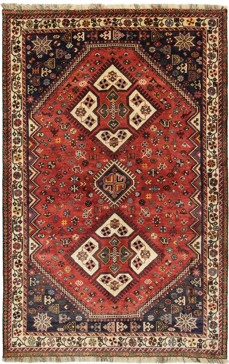 Tapete persa Ghashghai 249x159 249x159, Tapete persa Atado à mão