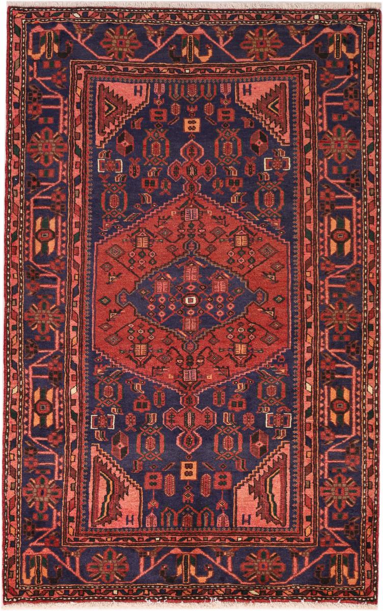 Persisk tæppe Sandjan 204x130 204x130, Persisk tæppe Knyttet i hånden