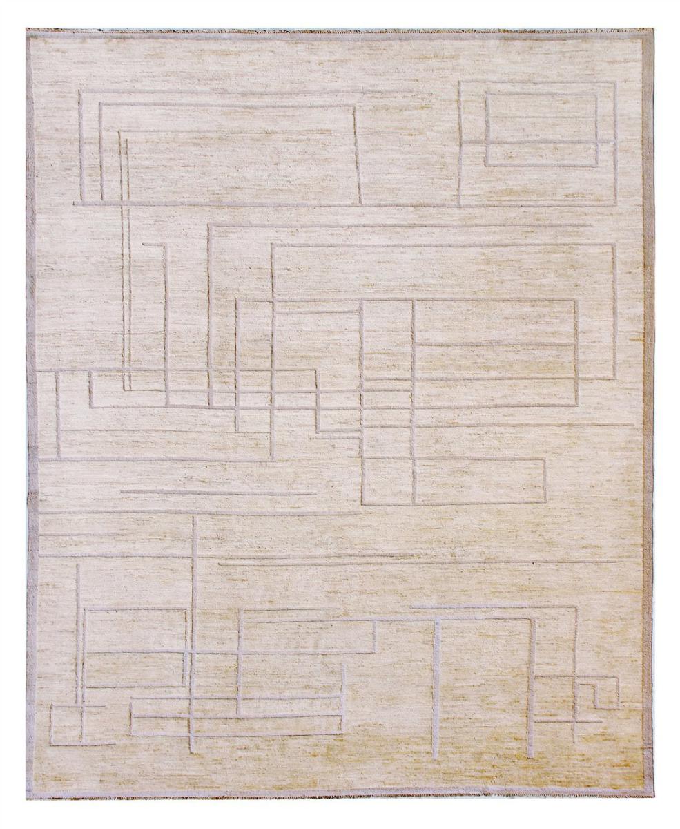 Alfombra afgana Berber Contemporary 358x281 358x281, Alfombra persa Anudado a mano