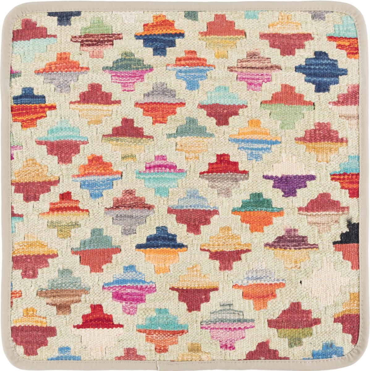 Afghanska mattan Kilim Afghan Kuddfodral 40x40 40x40, Persisk matta Knuten för hand