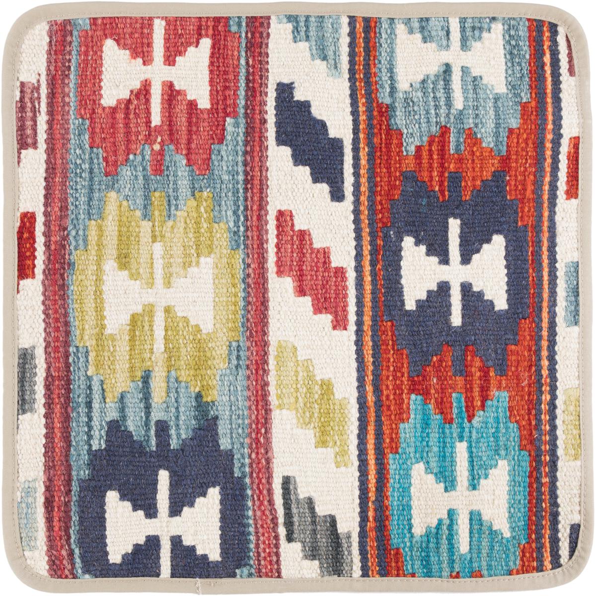 Afghanska mattan Kilim Afghan Kuddfodral 40x40 40x40, Persisk matta Knuten för hand