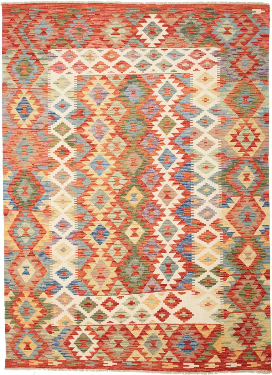 Afghansk tæppe Kelim  Afghan 234x170 234x170, Persisk tæppe Håndvævet