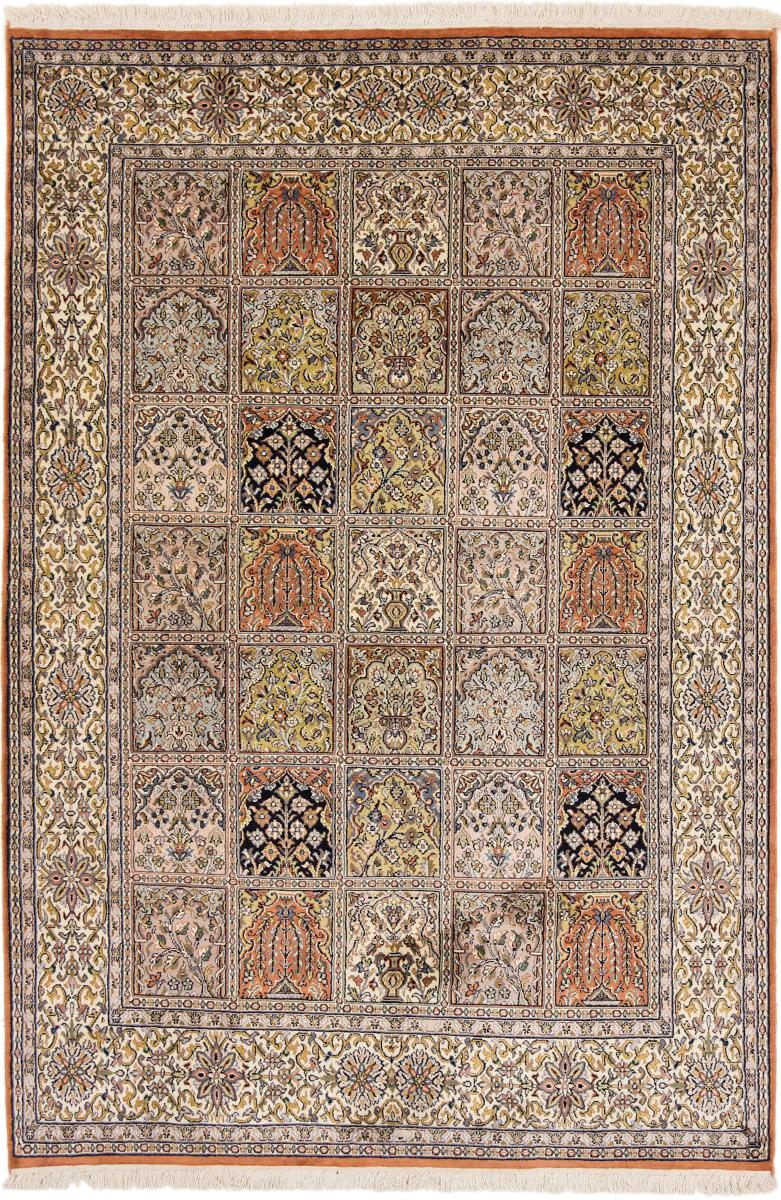 Indisk tæppe Kashmir Silke 186x127 186x127, Persisk tæppe Knyttet i hånden