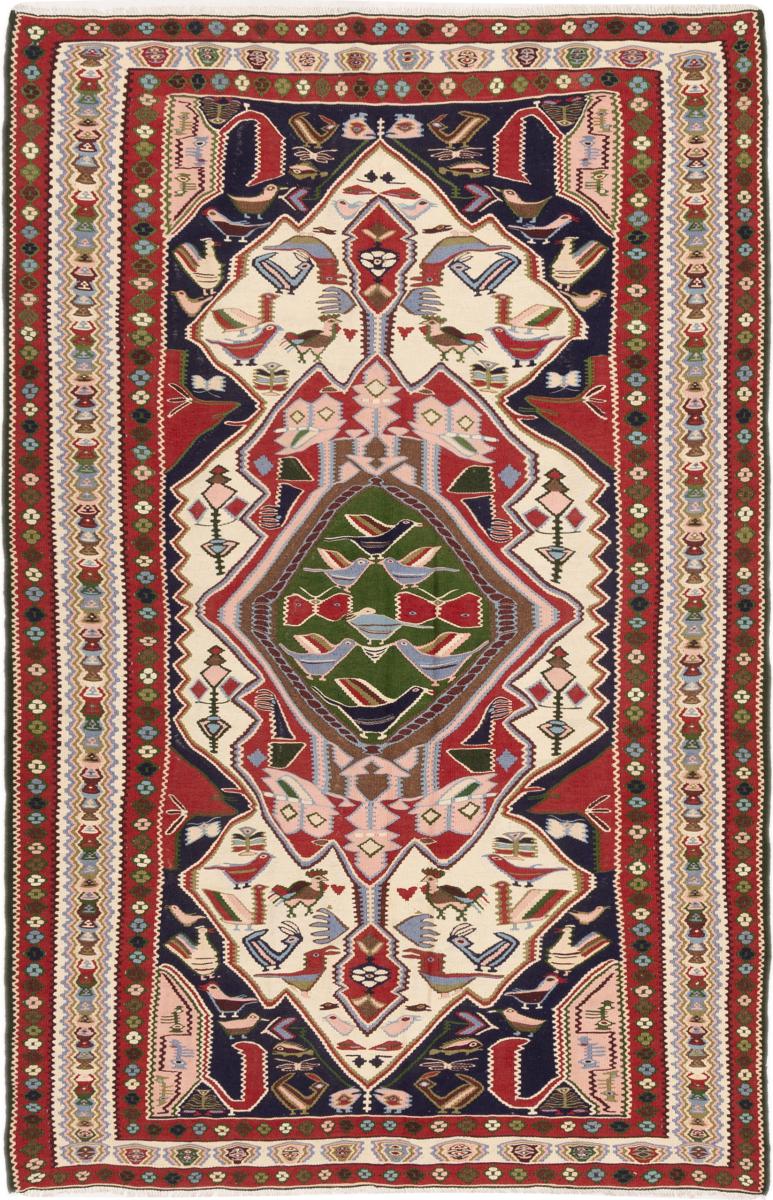 Persian Rug Kilim Senneh 249x157 249x157, Persian Rug Knotted by hand