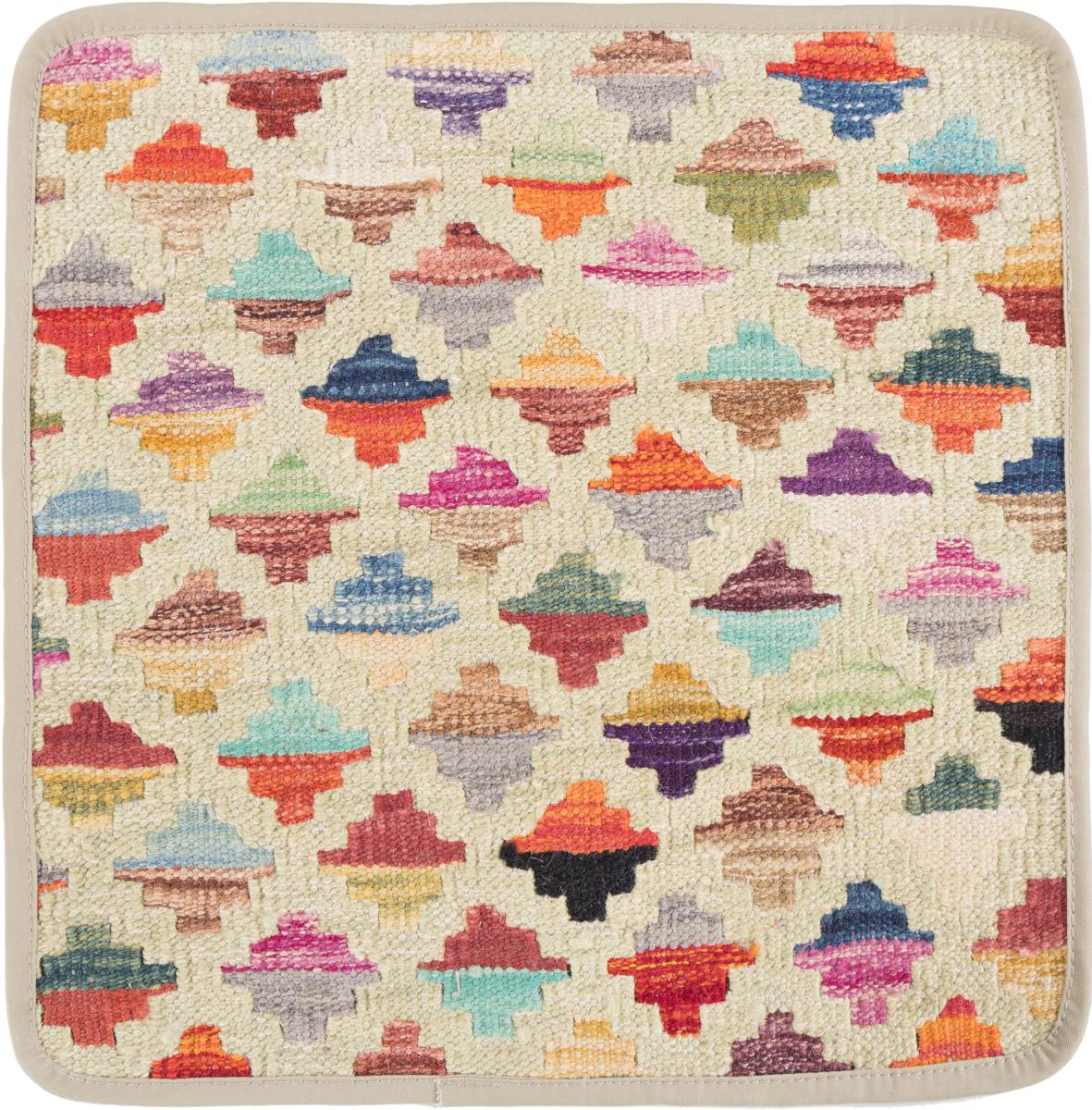 Afghanska mattan Kilim Afghan Kuddfodral 40x40 40x40, Persisk matta Knuten för hand