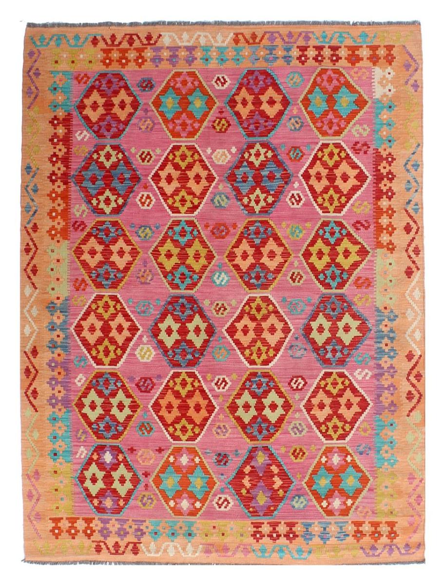 Afghan rug Kilim Afghan 8'2"x5'10" 8'2"x5'10", Persian Rug Woven by hand