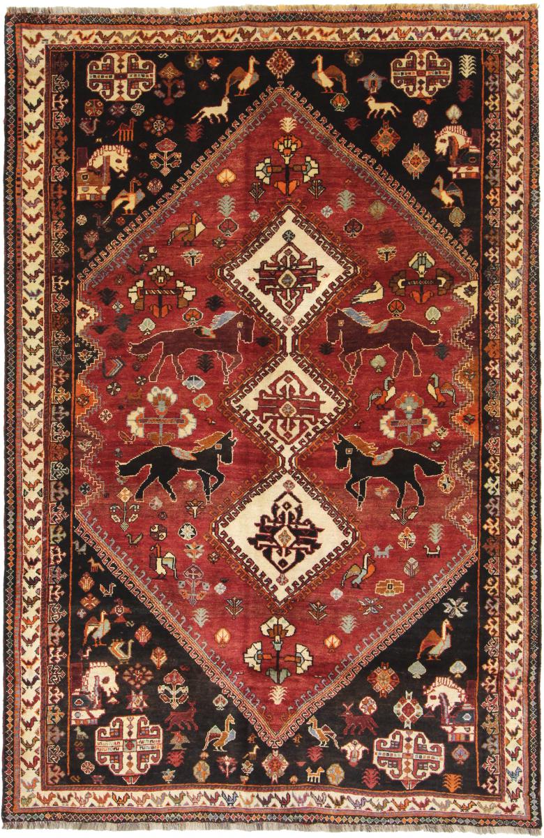 Persisk tæppe Ghashghai 260x170 260x170, Persisk tæppe Knyttet i hånden