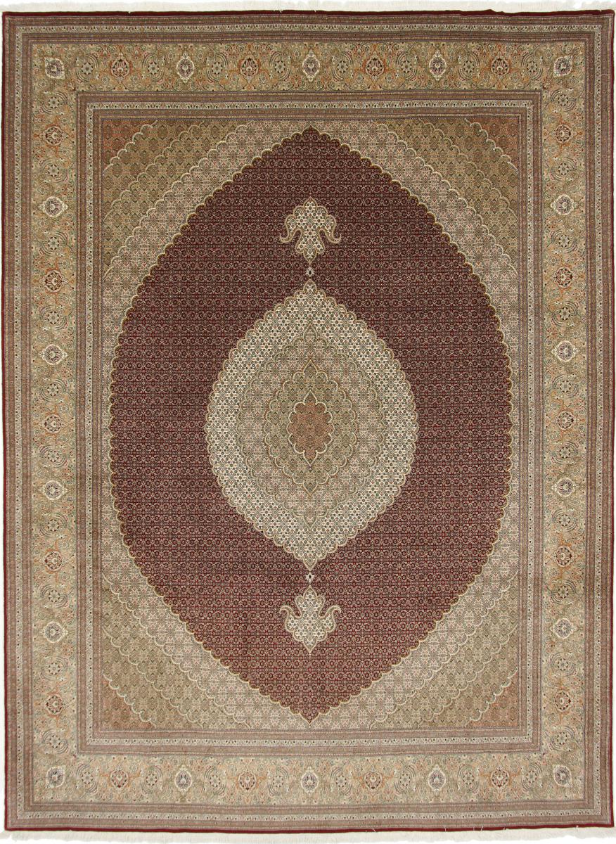 Tapete persa Tabriz 50Raj 13'4"x9'10" 13'4"x9'10", Tapete persa Atado à mão