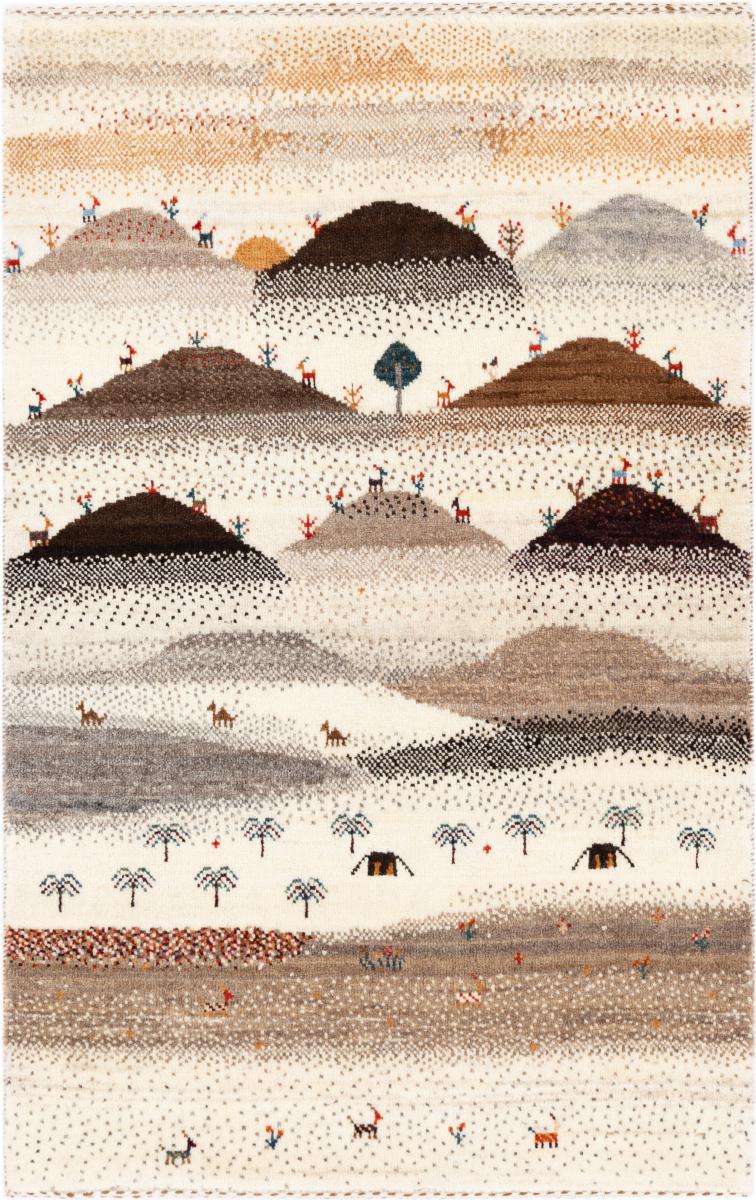 Tapis persan Persan Gabbeh Loribaft Atelier 121x79 121x79, Tapis persan Noué à la main