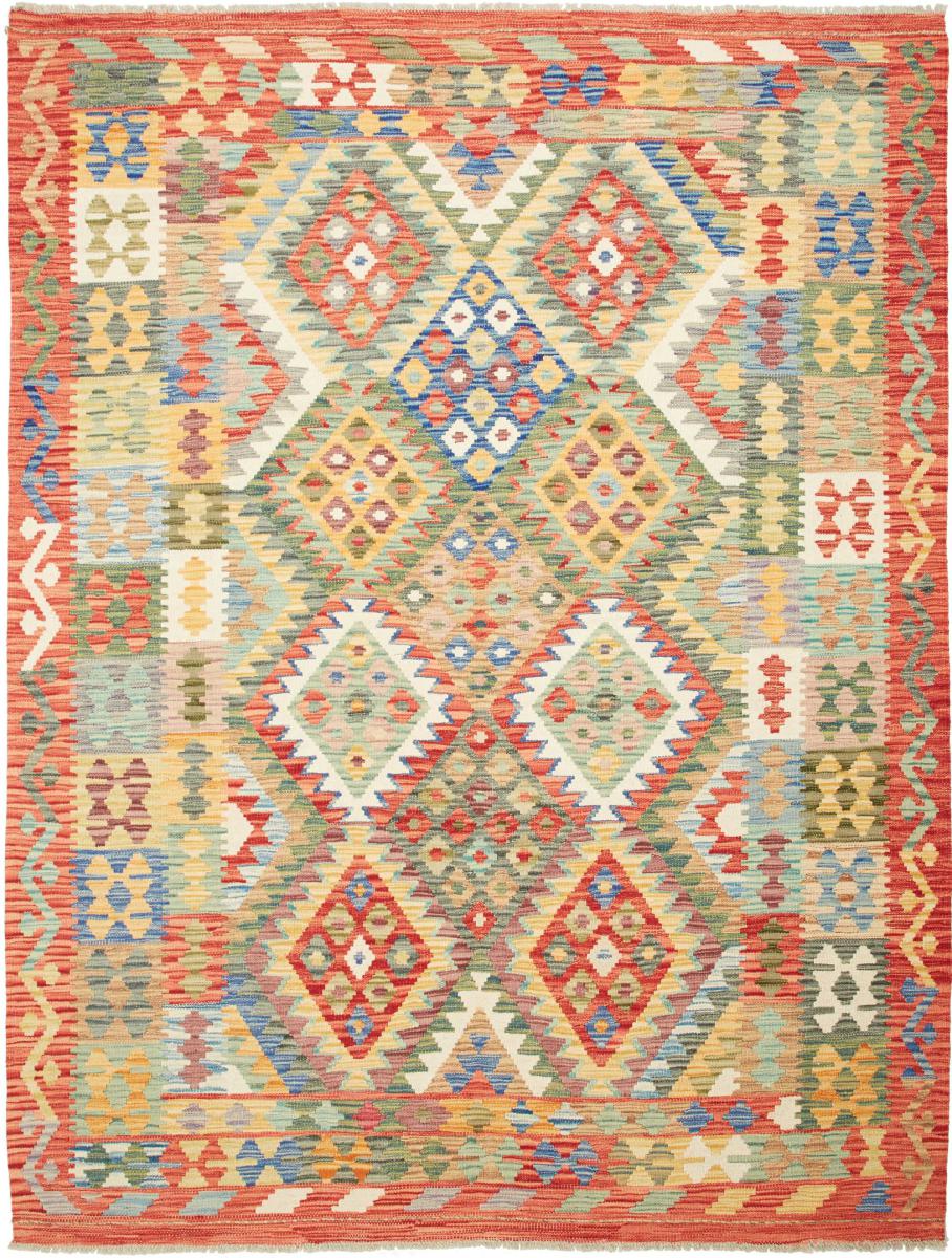 Afghansk tæppe Kelim  Afghan 242x182 242x182, Persisk tæppe Håndvævet