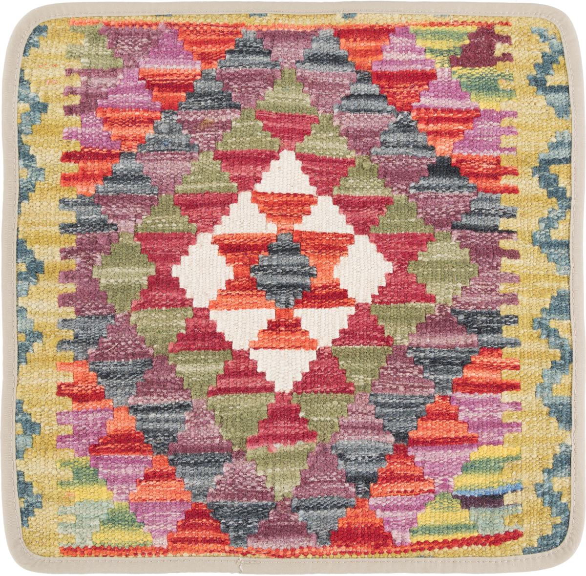 Afghanischer Teppich Kelim Afghan Kissenbezug 40x40 40x40, Perserteppich Handgeknüpft