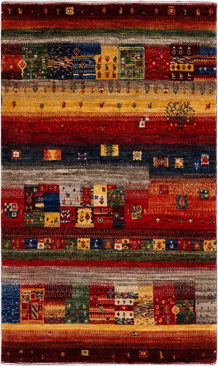 Tapis persan Persan Gabbeh Loribaft Atelier 139x83 139x83, Tapis persan Noué à la main