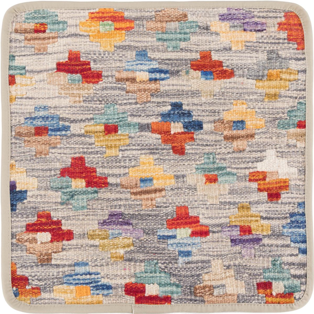 Afghan rug Kilim Afghan Cushion Cover 40x40 40x40, Persian Rug Knotted by hand