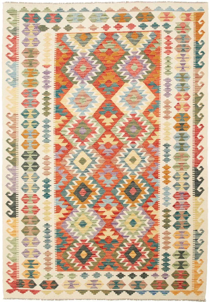 Afghansk tæppe Kelim  Afghan 249x174 249x174, Persisk tæppe Håndvævet