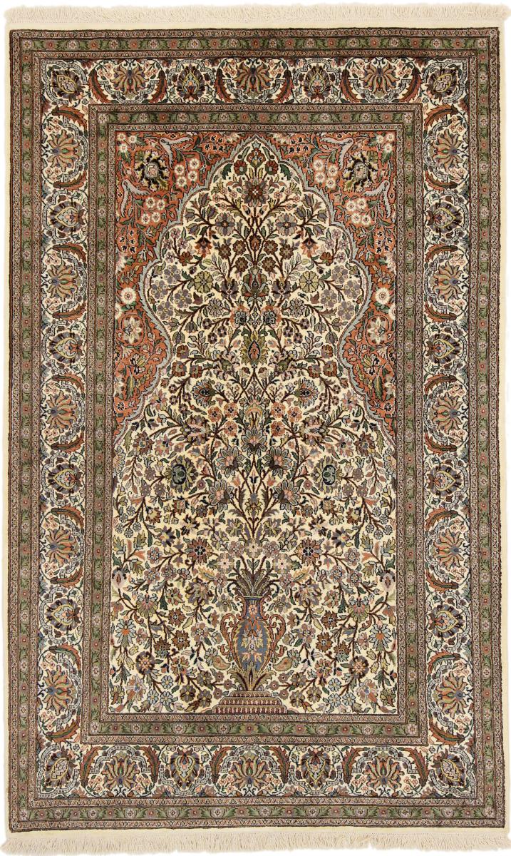 Indisk tæppe Kashmir Silke 198x119 198x119, Persisk tæppe Knyttet i hånden