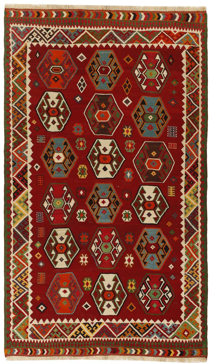 Persian Rug Kilim Fars 9'4"x5'3" 9'4"x5'3", Persian Rug Woven by hand