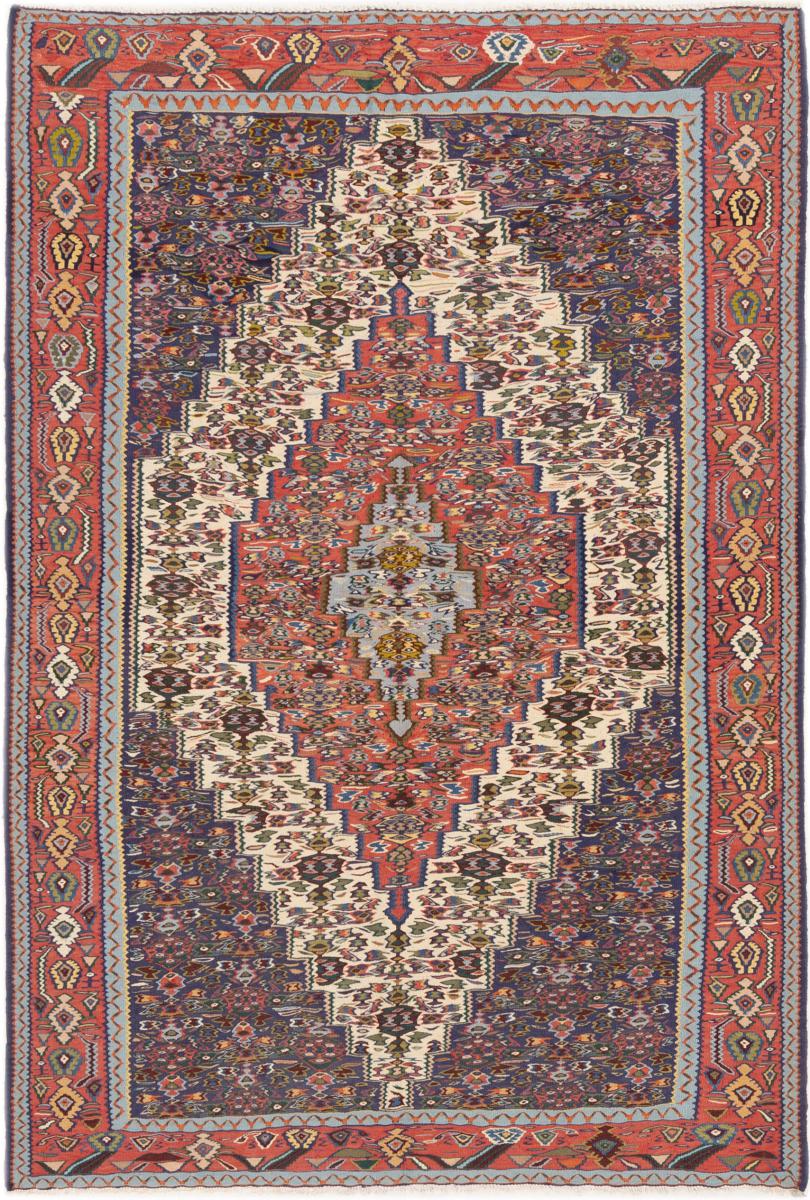 Persian Rug Kilim Senneh 244x164 244x164, Persian Rug Knotted by hand