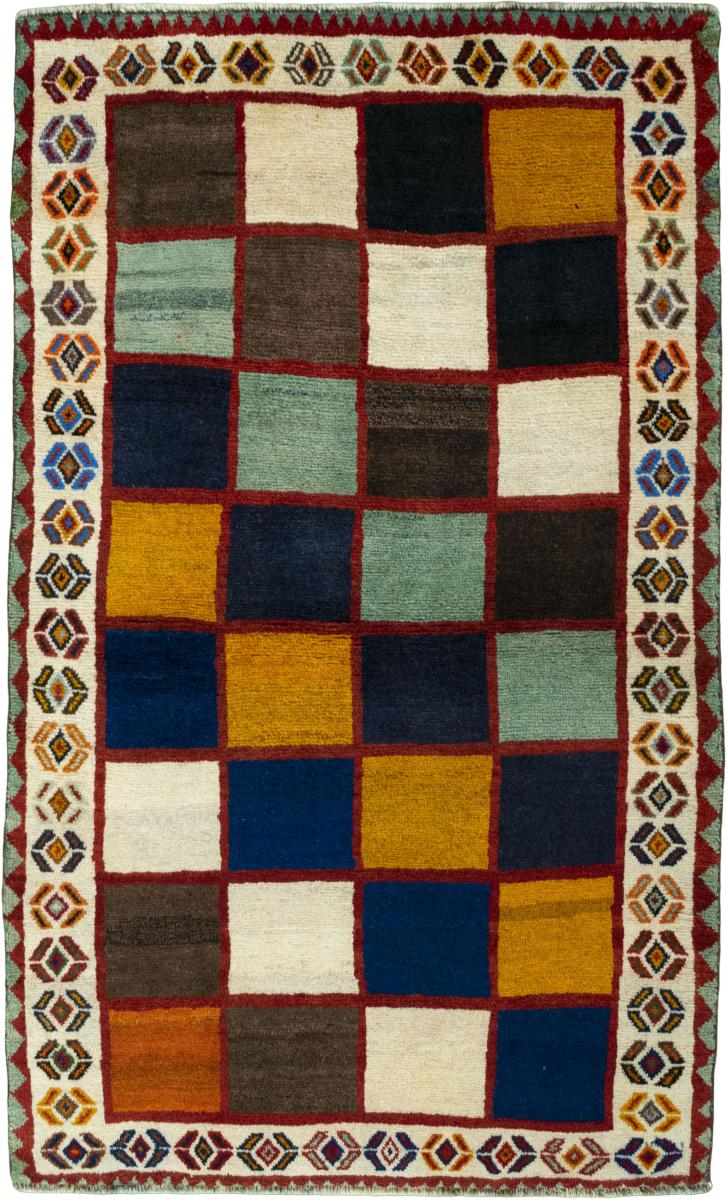 Tapis persan Persan Gabbeh Ghashghai 194x121 194x121, Tapis persan Noué à la main