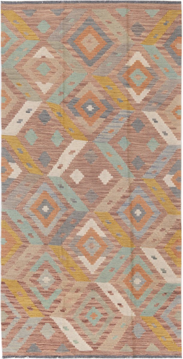 Afghansk tæppe Kelim Afghan 206x105 206x105, Persisk tæppe Håndvævet