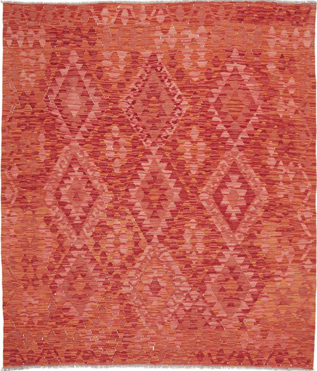 Afghaans tapijt Kelim Afghan 196x159 196x159, Perzisch tapijt Handgeweven