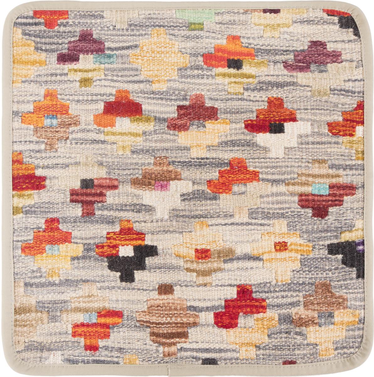 Afghan rug Kilim Afghan Cushion Cover 40x40 40x40, Persian Rug Knotted by hand