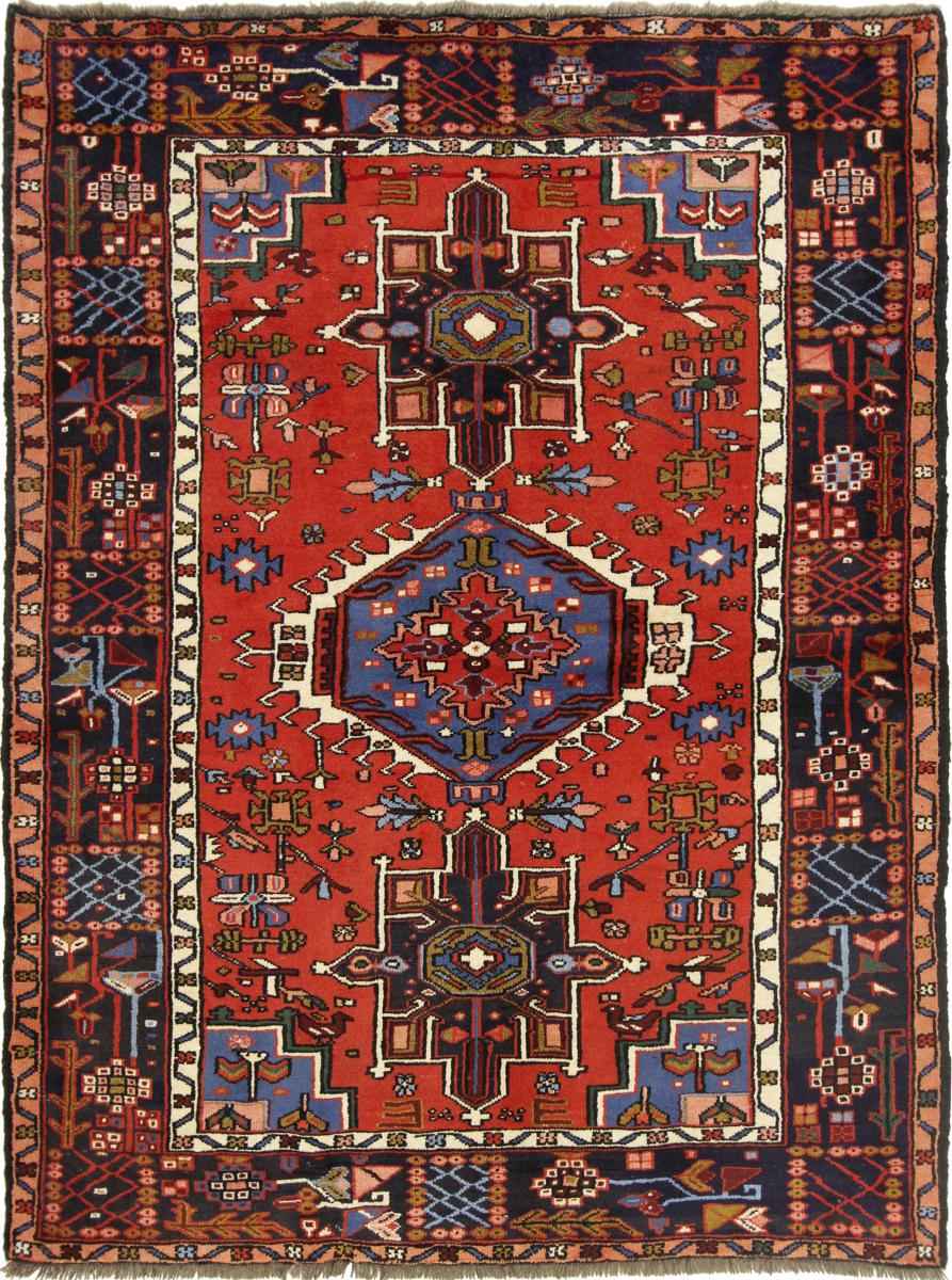  ペルシャ絨毯 Gharadjeh 198x153 198x153,  ペルシャ絨毯 手織り