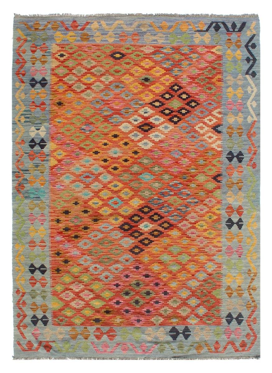 Afghan rug Kilim Afghan 8'1"x5'10" 8'1"x5'10", Persian Rug Woven by hand