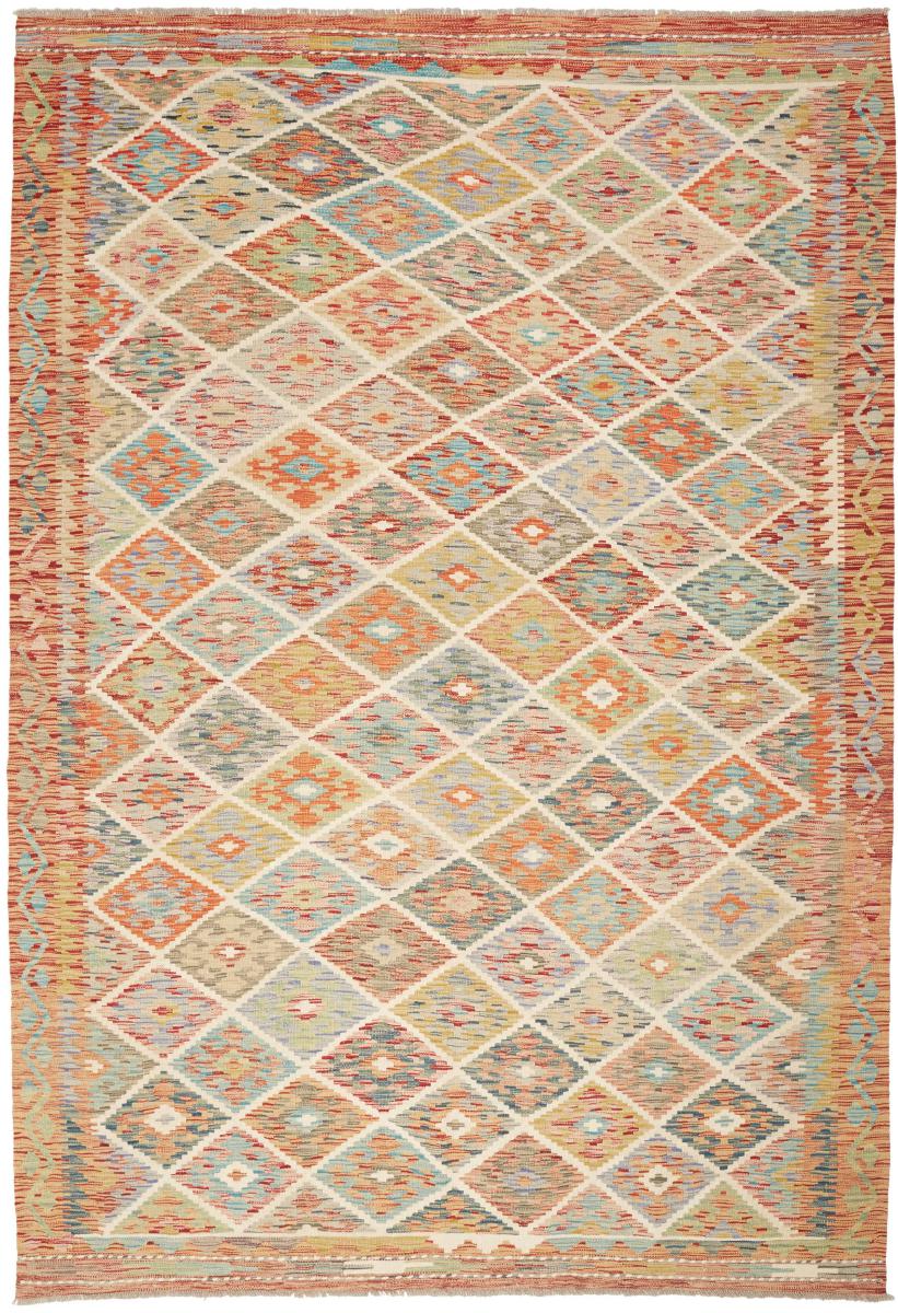 Afghan rug Kilim Afghan 9'5"x6'4" 9'5"x6'4", Persian Rug Woven by hand