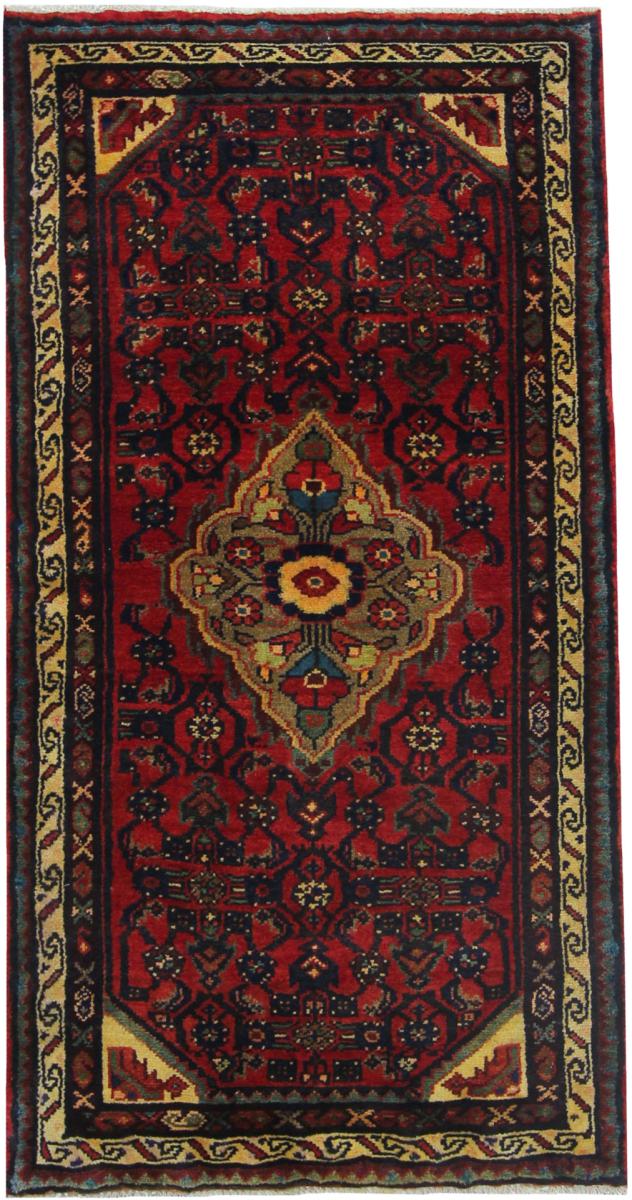 Tapis persan Hamadan 149x80 149x80, Tapis persan Noué à la main