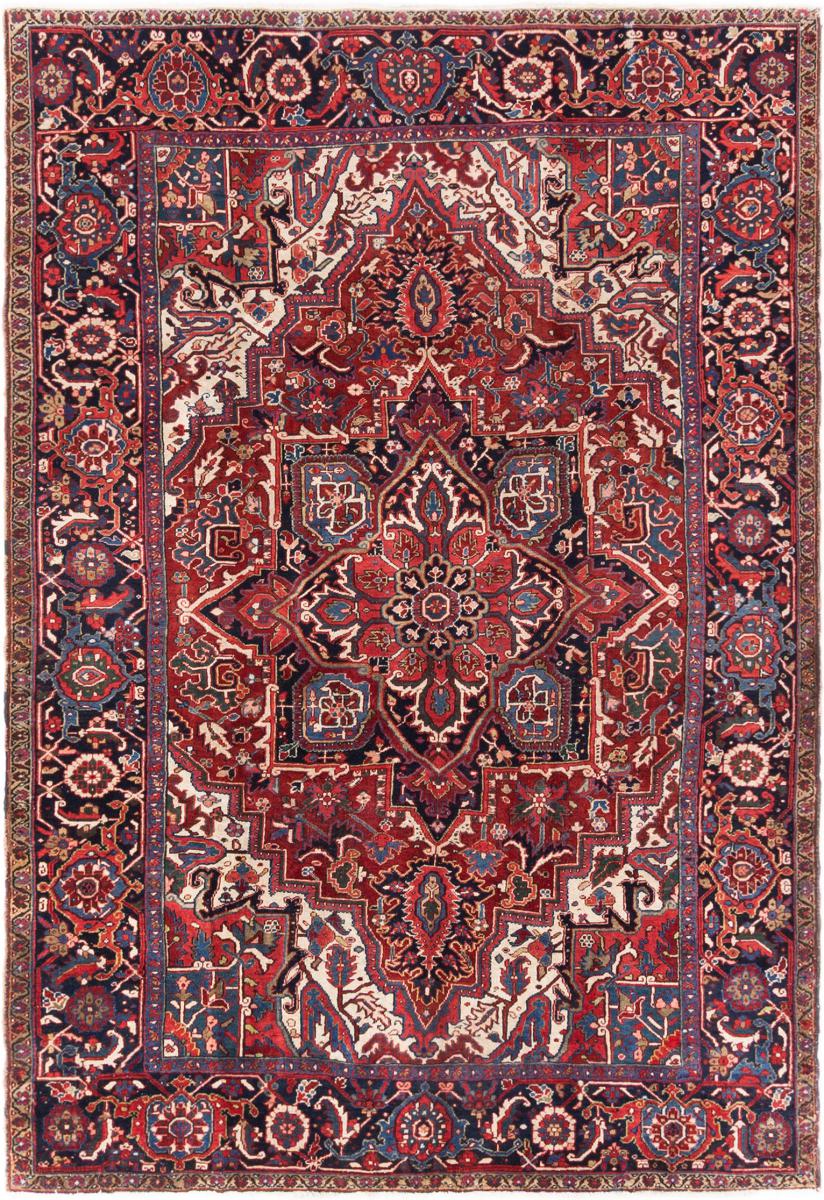 Persian rug Heriz Antique 10'10"x7'4" 10'10"x7'4", Persian rug Hand-knotted