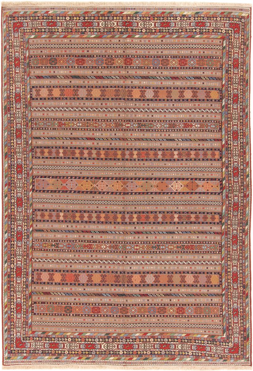 Tapete persa Kilim Soozani 287x197 287x197, Tapete persa Tecido à mão