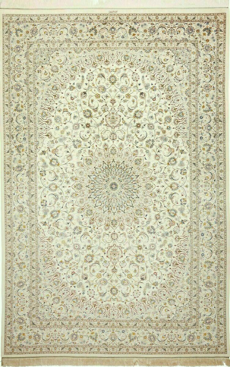 Tapis persan Ghom Soie 294x194 294x194, Tapis persan Noué à la main
