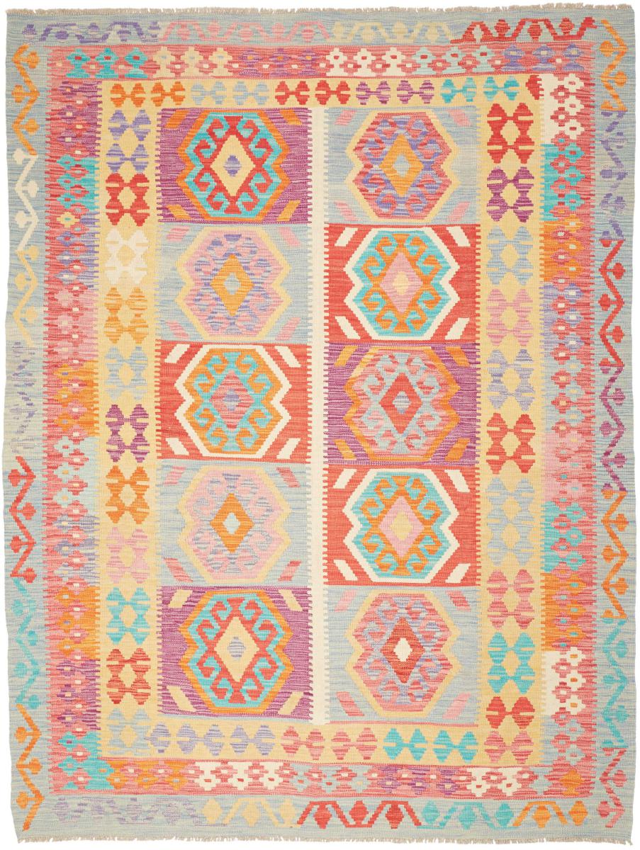 Afghansk tæppe Kelim Afghan 241x179 241x179, Persisk tæppe Håndvævet