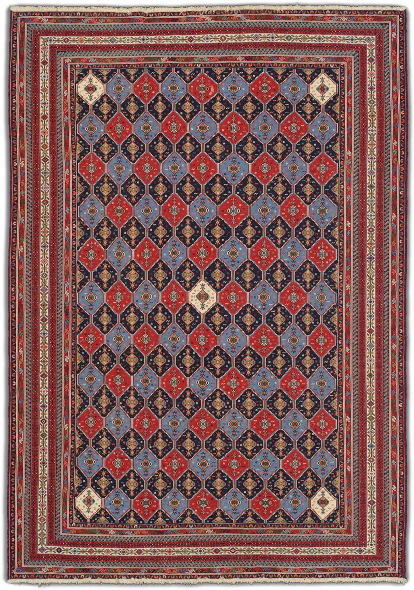 Perserteppich Kelim Fars Sirjan 9'7"x6'6" 9'7"x6'6", Perserteppich Handgewebt