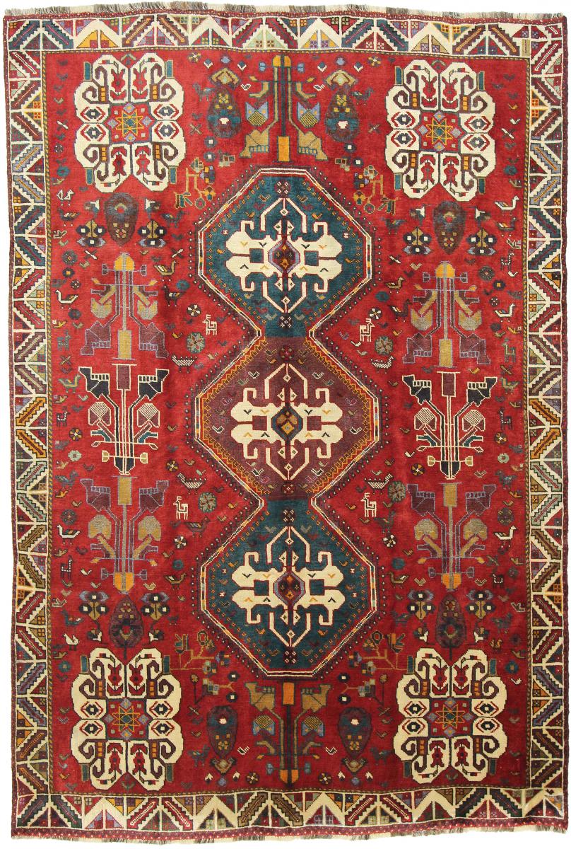 Tapete persa Ghashghai 270x186 270x186, Tapete persa Atado à mão