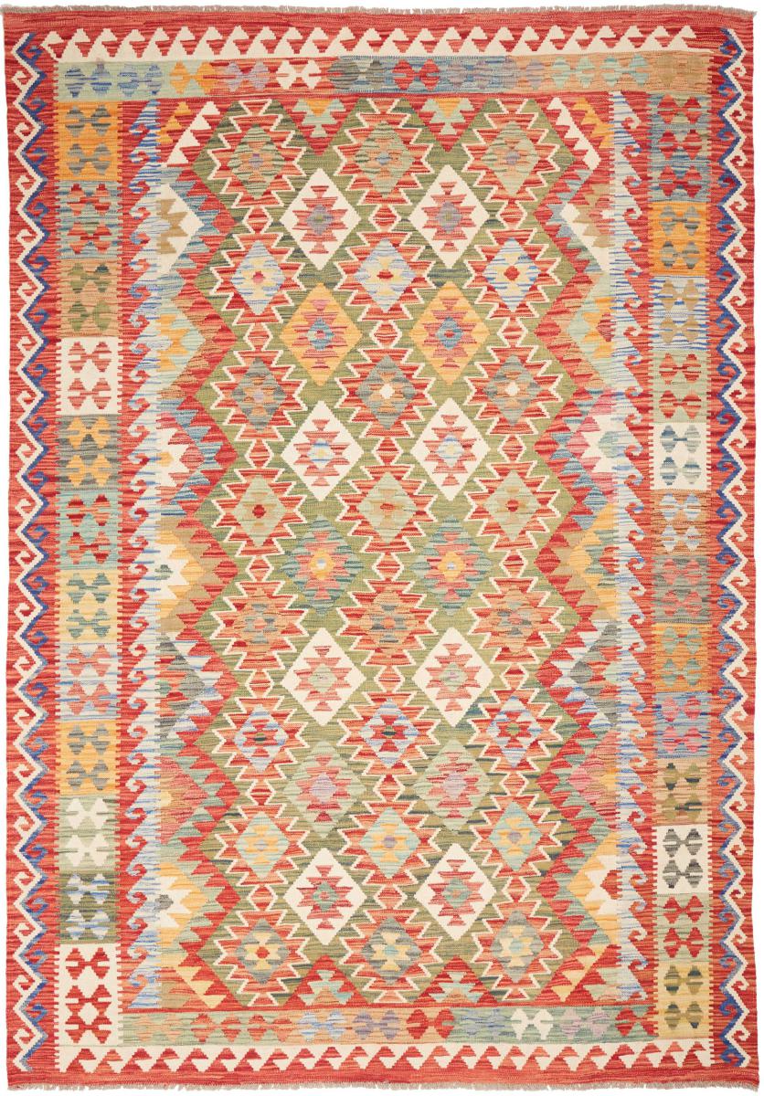 Tapis afghan Kilim Afghan 290x201 290x201, Tapis persan Tissé à la main