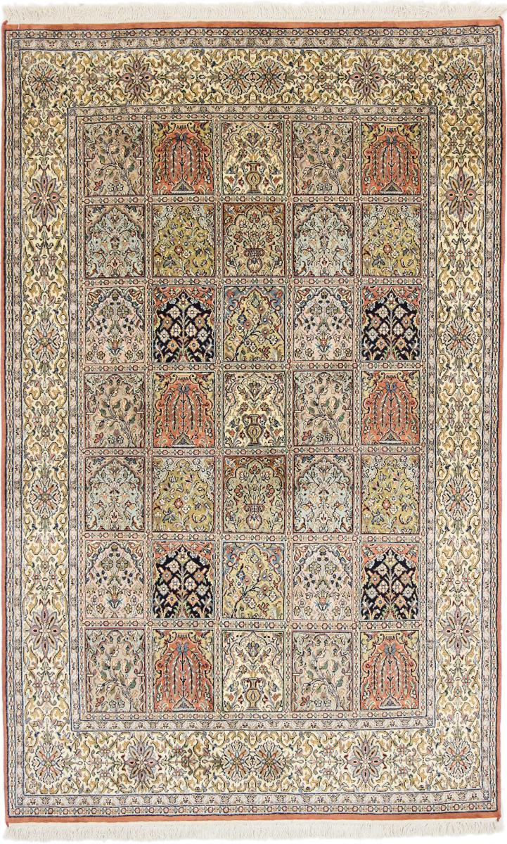 Indisk tæppe Kashmir Silke 199x124 199x124, Persisk tæppe Knyttet i hånden