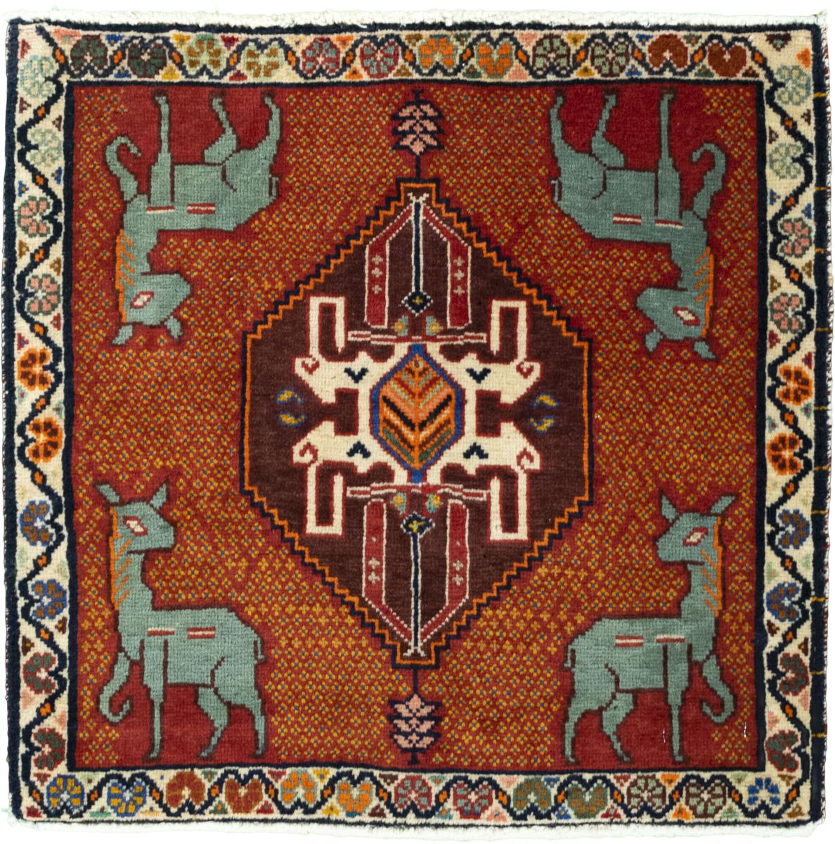Persian Rug Shiraz 58x62 58x62, Persian Rug Knotted by hand