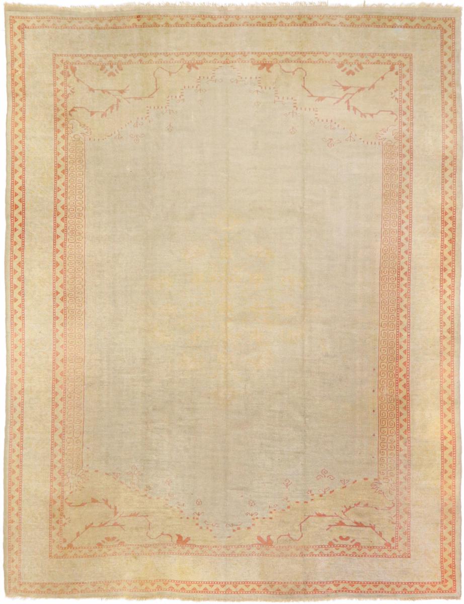 Alfombra india Oushak Antiguo 377x288 377x288, Alfombra persa Anudado a mano