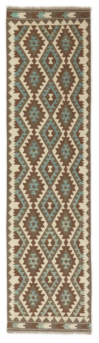 Afghansk tæppe Kelim Afghan 302x77 302x77, Persisk tæppe Håndvævet