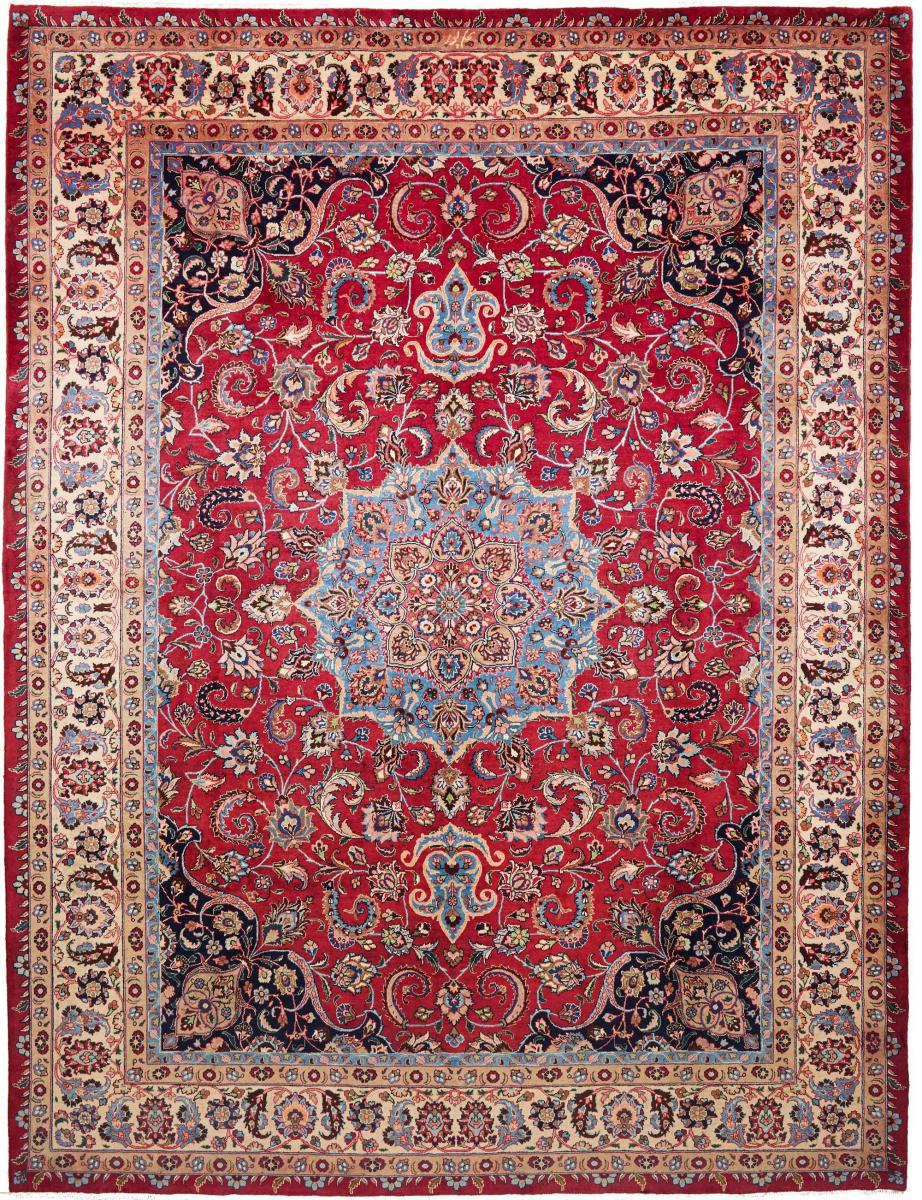 Persian Rug Mashhad 12'11"x9'11" 12'11"x9'11", Persian Rug Knotted by hand