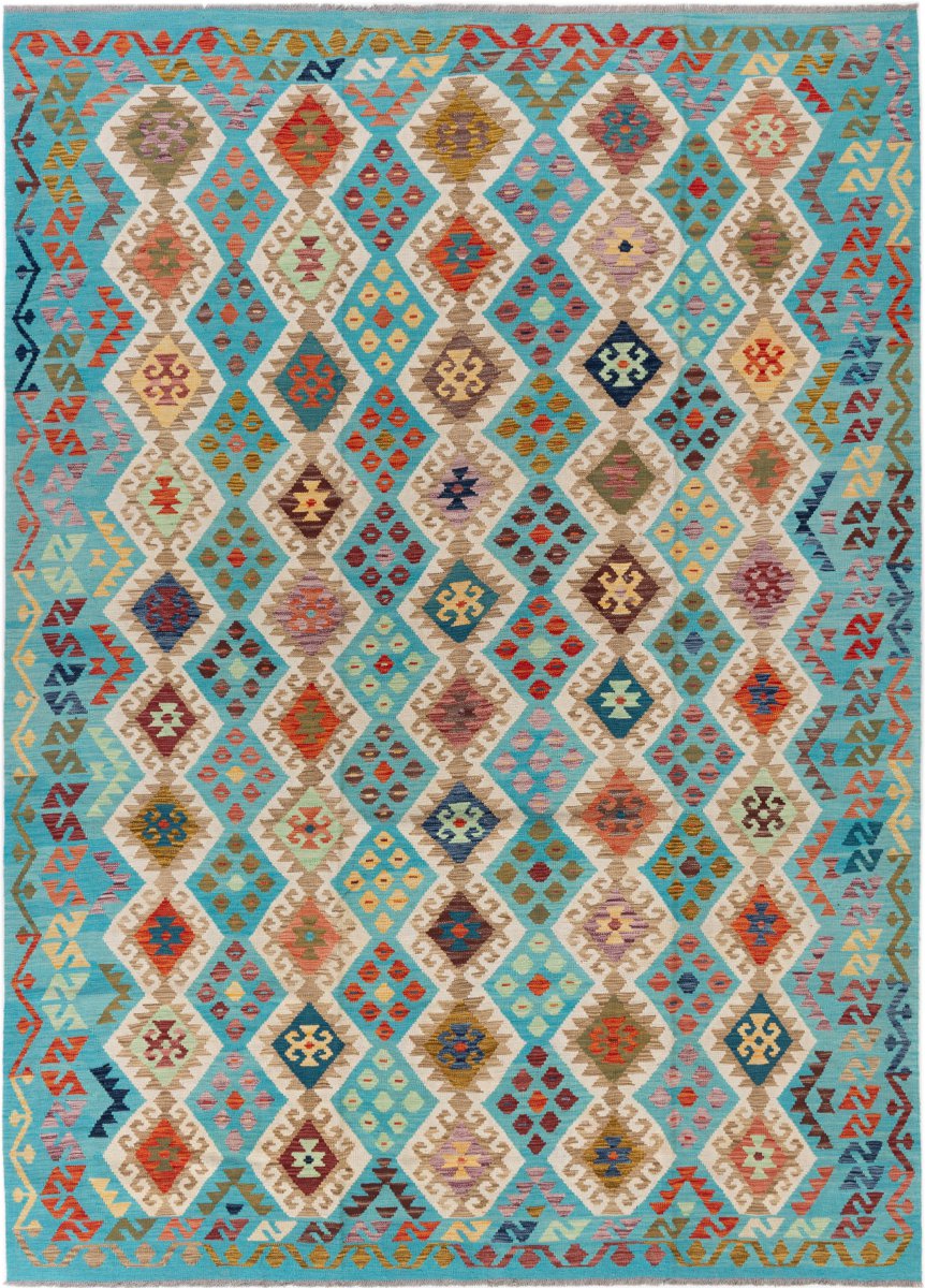 Afghanischer Teppich Kelim Afghan 345x251 345x251, Perserteppich Handgewebt