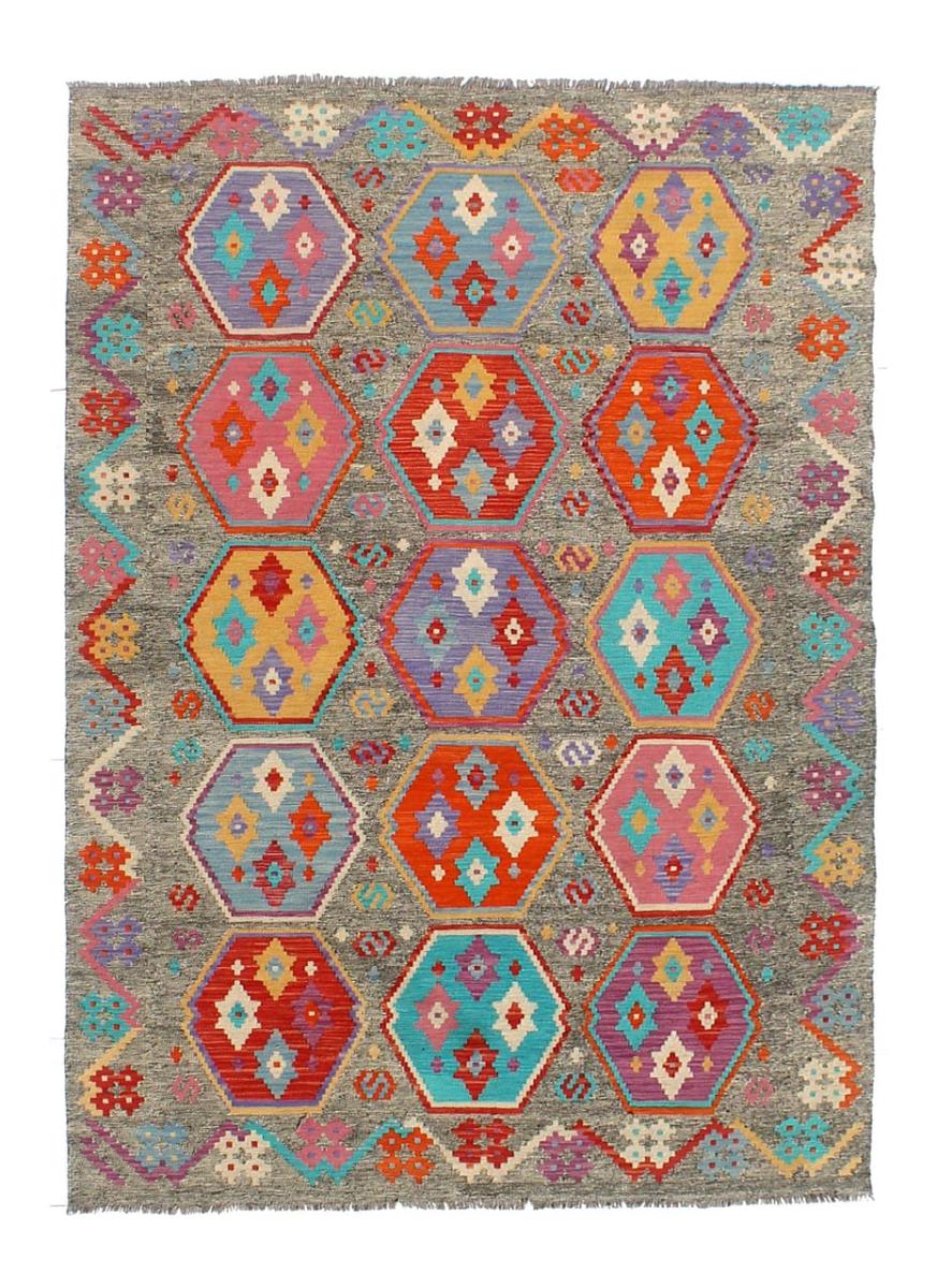 Afghan rug Kilim Afghan 8'1"x5'10" 8'1"x5'10", Persian Rug Woven by hand