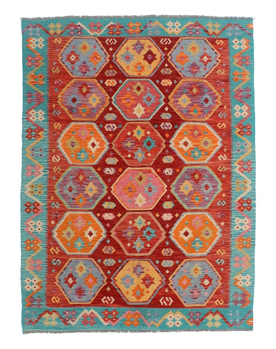 Afghan rug Kilim Afghan 7'11"x5'8" 7'11"x5'8", Persian Rug Woven by hand