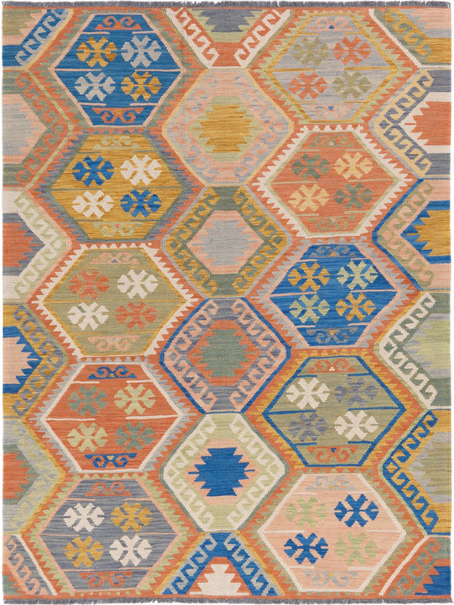 Tapis afghan Kilim Afghan 203x155 203x155, Tapis persan Tissé à la main